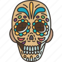 calaca, skull, death, decorative, mexican