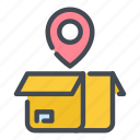 box, delivery, destination, location, package, parcel