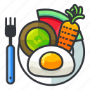 carrot, diet, fitness, health, kiwi, meal