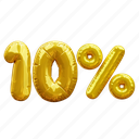 10 percent, percentage, discount, sale, balloon number 