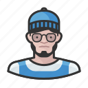 avatar, beanie, hipster, man, millennial, user