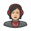 asian, avatar, disc jockey, female, millennial, user, woman