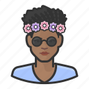 avatar, female, flower, girl, millennial, user, woman