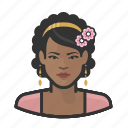 avatar, female, flower, girl, millennial, user, woman