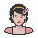 avatar, female, flower, girl, millennial, user, woman