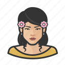 avatar, flower, girl, millennial, user, woman