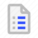 document, extension, file, list, paper, tasks