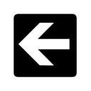 arrow, left, rectangle