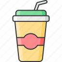 cold drink, drink, papercup, soda, straw