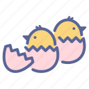 chicken, easter, egg, shell