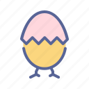 chicken, easter, egg, shell