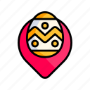 easter, egg, location, pin