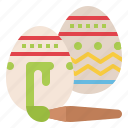 brush, paint, art, easter, eggs, decoration, holiday