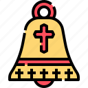 bell, cross, religion, christian, christmas