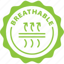 breathable, label, stamp, green