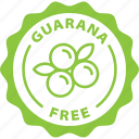 guarana, free, label, stamp, green, guarana free