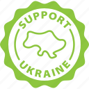 support, ukraine, label, stamp, green, support ukraine