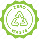 zero, waste, label, stamp, green, zero waste