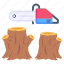 deforestation, wood cutting, cutting tree, axe, forestry