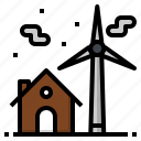 ecology, home, house, turbine, wind