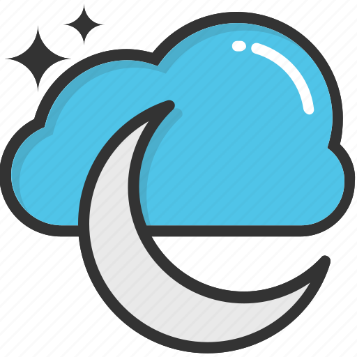 Cloud, moon, night, sky, weather icon - Download on Iconfinder