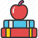 apple, book, education, knowledge, study