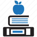 education, knowledge, apple, book