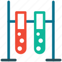 experiment, flask stand, laboratory, test tubes