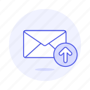 email, envelope, letter, mail, sent, sync, upload