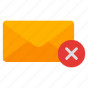 delete, cancel, close, remove, email, mail, message