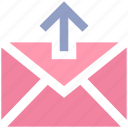 arrow, email, envelope, letter, mail, outbox