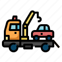 car, towing, crane, truck, tow, breakdown, transportation, service