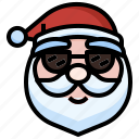 santa, cool, emoji, claus, christmas, xmas, winter