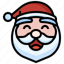 santa, happy, claus, emoticons, christmas, xmas, winter