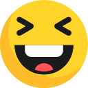 emoji, emoticon, happy, laugh