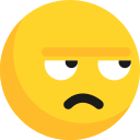 emoji, emoticon, expression, annoyed