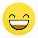 emoji, emotion, face, feeling, happy, laugh, smile