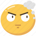 anger, angry, emoji, emoticon, think, thoughts