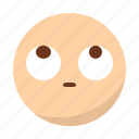 bored, emoji, emoticon, eyes, face, tired, up