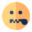 zipped, emoji, emoticon, expression 