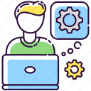 computer engineer, computer engineer icon, developer, programmer