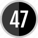 number, 47