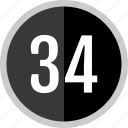 number, 34