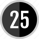 number, 25