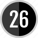 number, 26