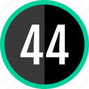 number, 44