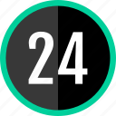 number, 24