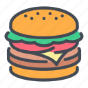 burger, cheeseburger, fast, food, hamburger, meal, street