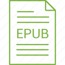 epub, extension, file