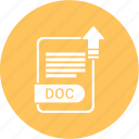 doc, extension, file, format, paper